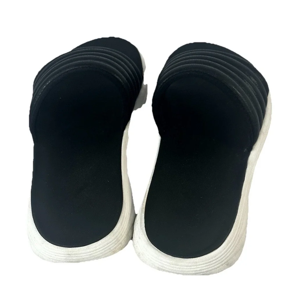 Olukai KOMO Slide Comfort‎ Sandal Black/ White Men Sz 10